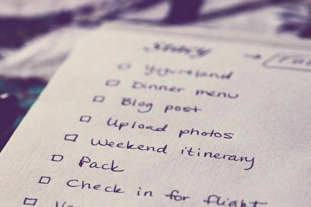 A to-do list