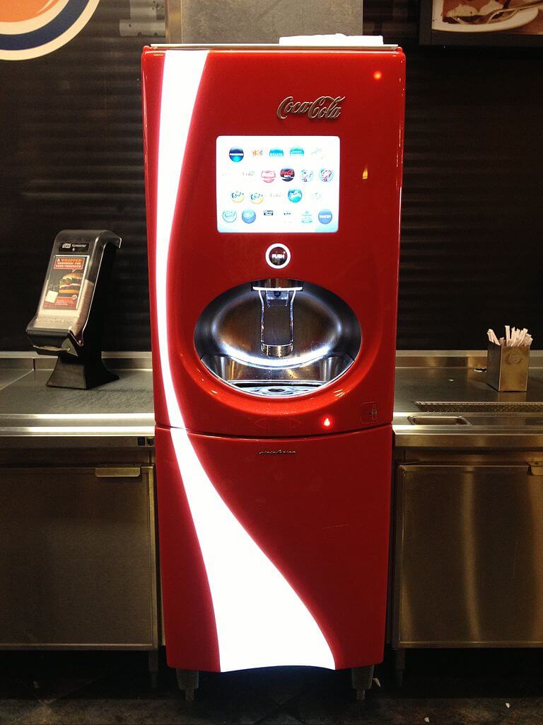 A Coca-Cola Freestyle soft drink dispenser.