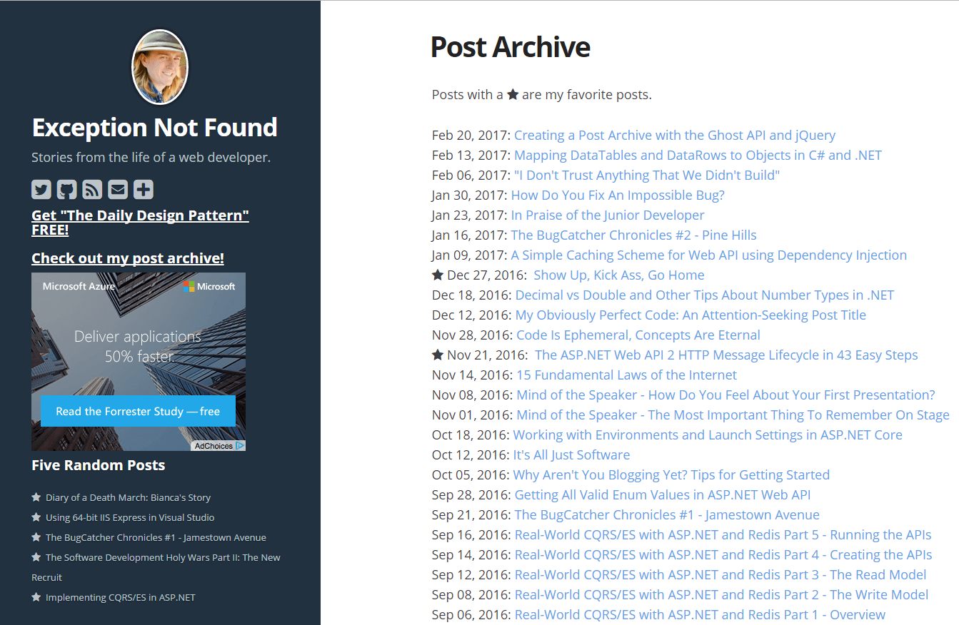 Creating a Post Archive with the Ghost API and jQuery