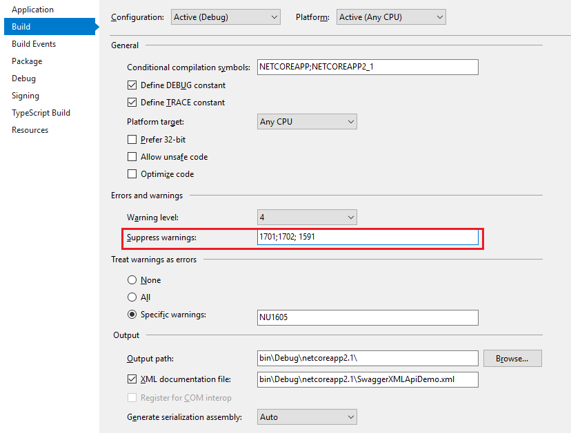 Adding Swagger to ASP.NET Core Web API using XML Documentation