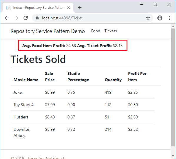 The Repository-Service Pattern with DI and ASP.NET 5.0