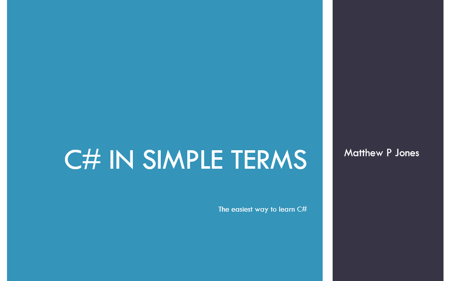 C# In Simple Terms is an eBook (and subscribers get a bonus chapter!)