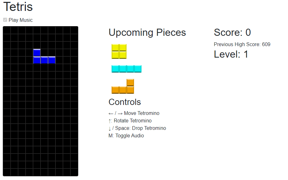 Tetris in Blazor WebAssembly