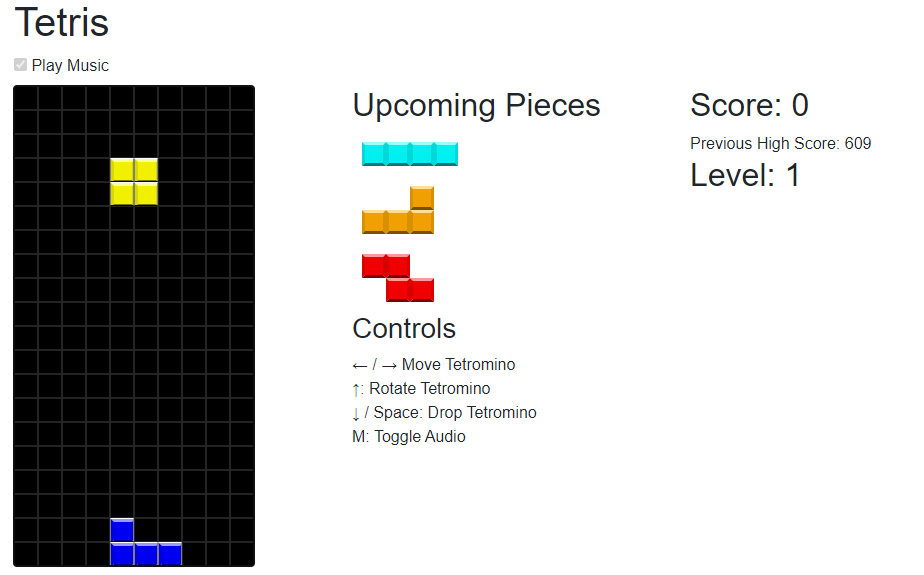 Tetris in Blazor WebAssembly