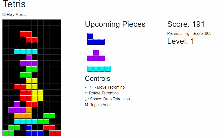 Tetris in Blazor Part 6: Scoring, Levels, Music, and Other Features