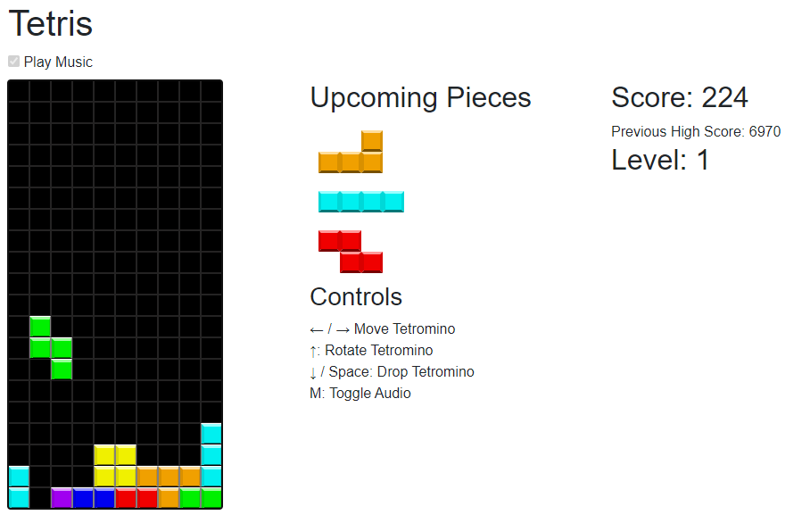 Tetris in Blazor WebAssembly